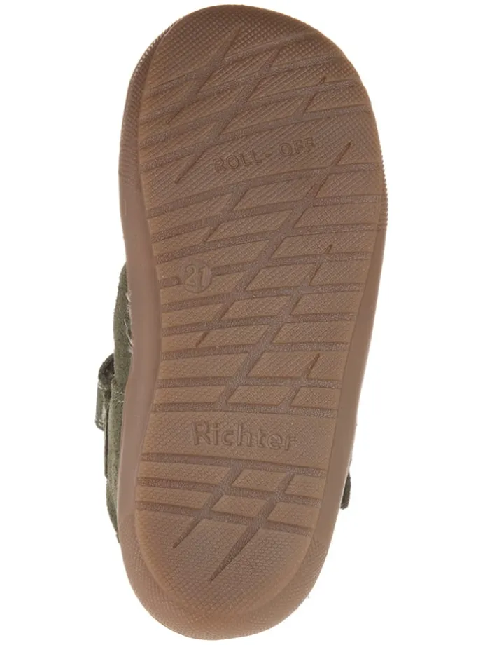 Leder-Lauflernschuhe in Khaki