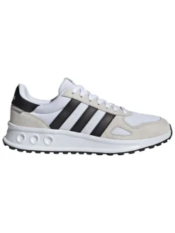 Leder-Laufschuhe "Run 84" in Weiß/ Schwarz/ Beige