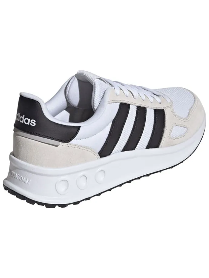 Leder-Laufschuhe "Run 84" in Weiß/ Schwarz/ Beige