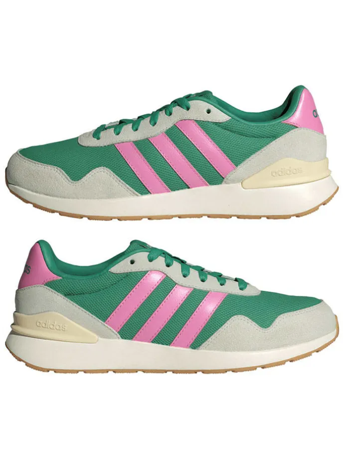 Leder-Laufschuhe "RUN 60s" in Grün/ Pink