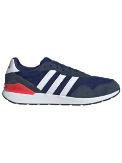 Leder-Laufschuhe "RUN 60s" in Dunkelblau/ Rot/ Weiß
