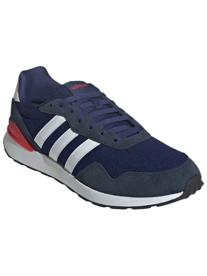 Leder-Laufschuhe "RUN 60s" in Dunkelblau/ Rot/ Weiß