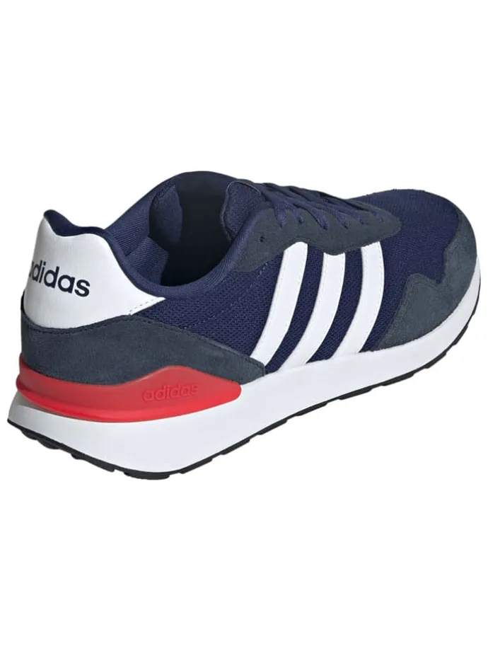 Leder-Laufschuhe "RUN 60s" in Dunkelblau/ Rot/ Weiß