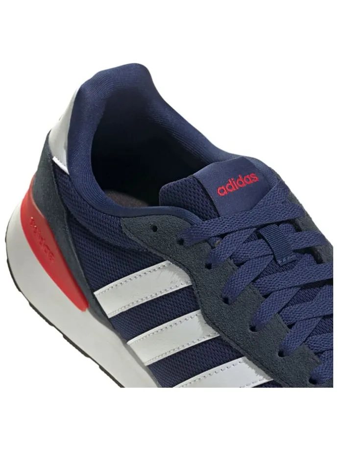Leder-Laufschuhe "RUN 60s" in Dunkelblau/ Rot/ Weiß
