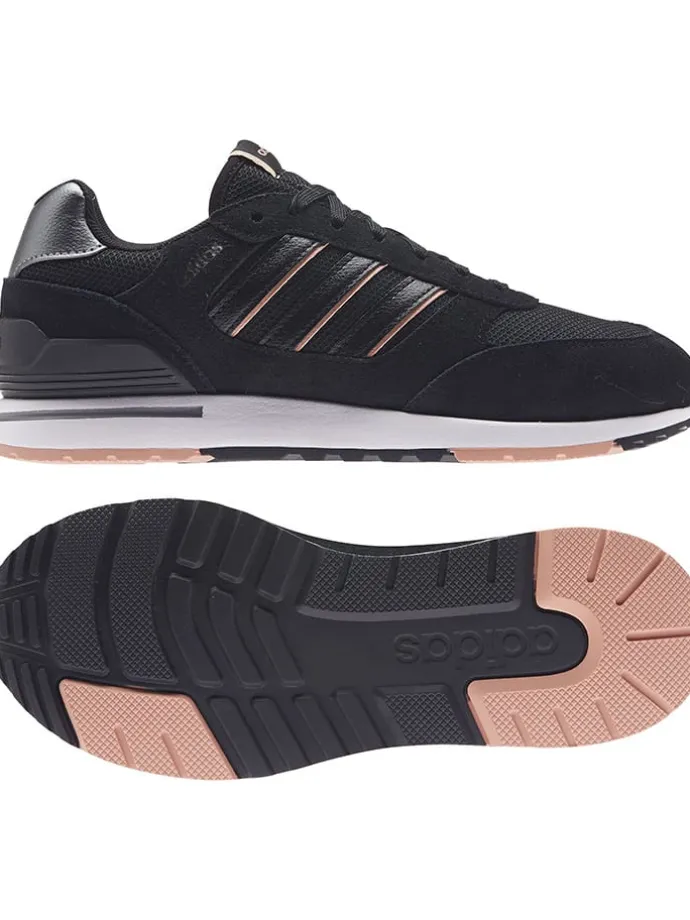 Leder-Laufschuhe "Run 80s" in Schwarz