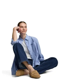 Leder-Mokassins in Beige