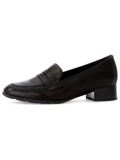 Leder-Mokassins in Schwarz