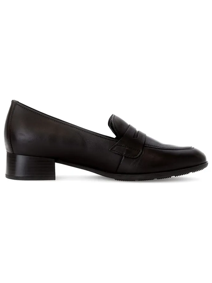 Leder-Mokassins in Schwarz