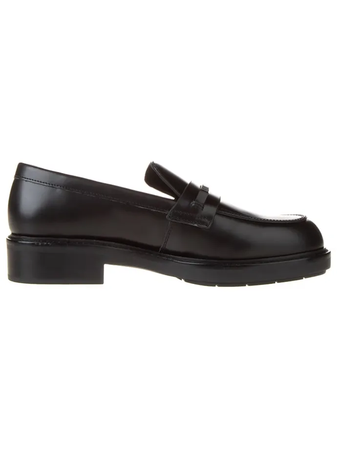 Leder-Mokassins in Schwarz