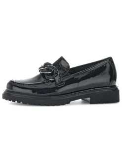 Leder-Mokassins in Schwarz
