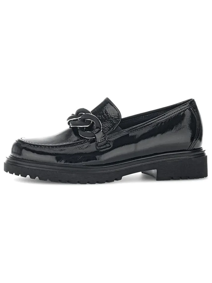 Leder-Mokassins in Schwarz