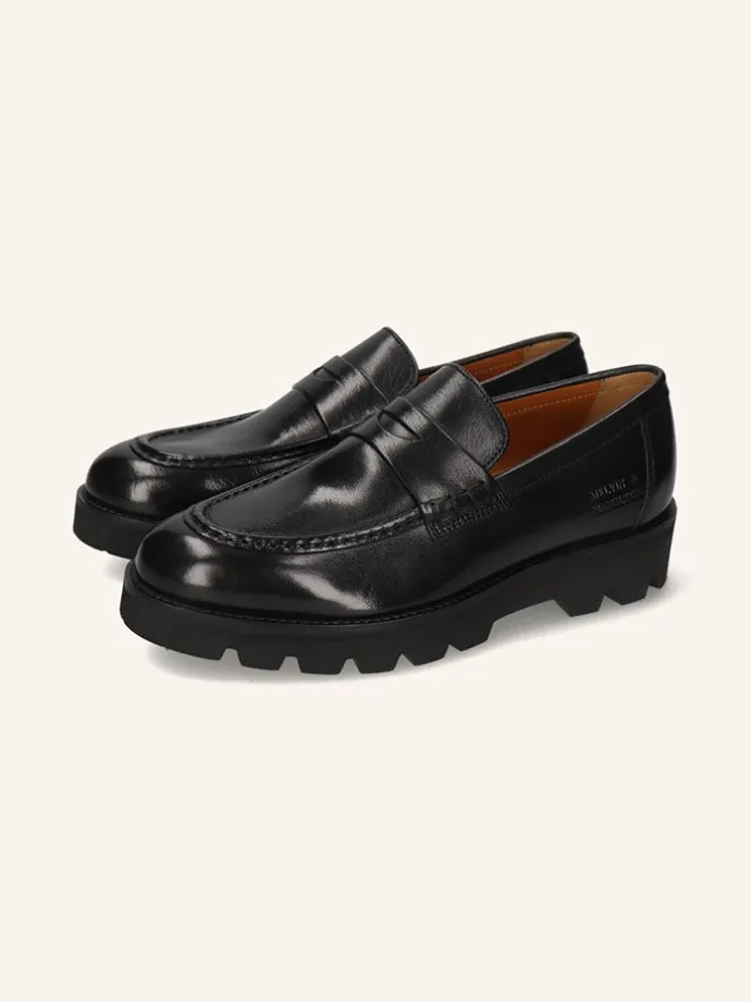 Leder-Mokassins "Jade 6" in Schwarz