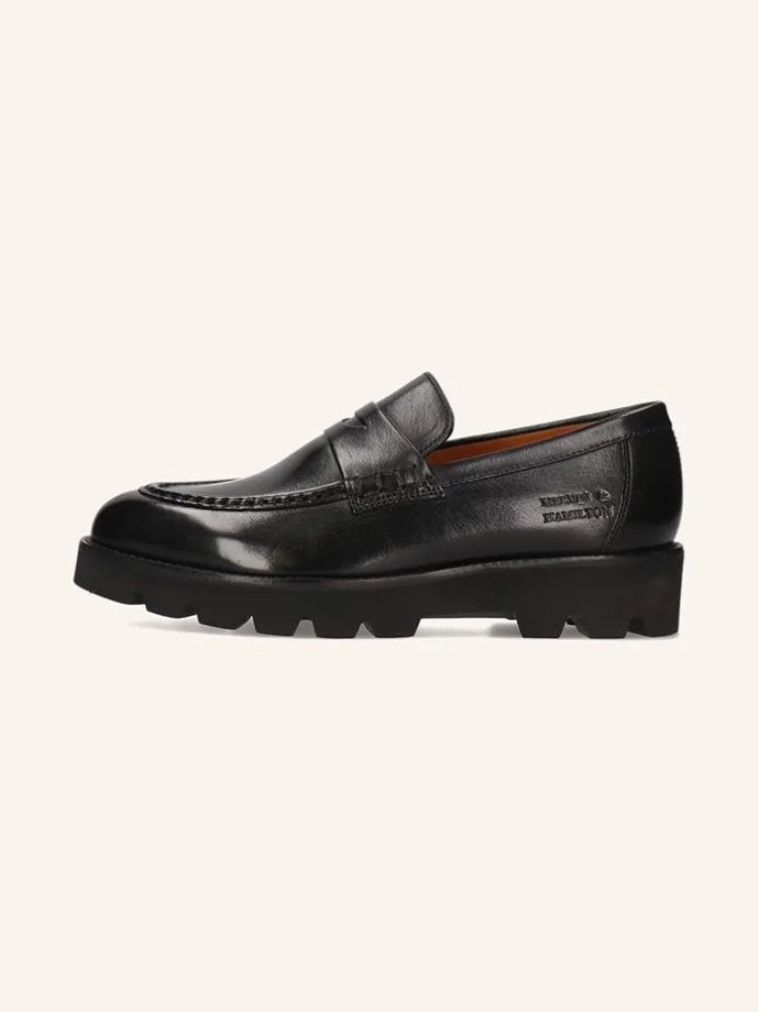 Leder-Mokassins "Jade 6" in Schwarz