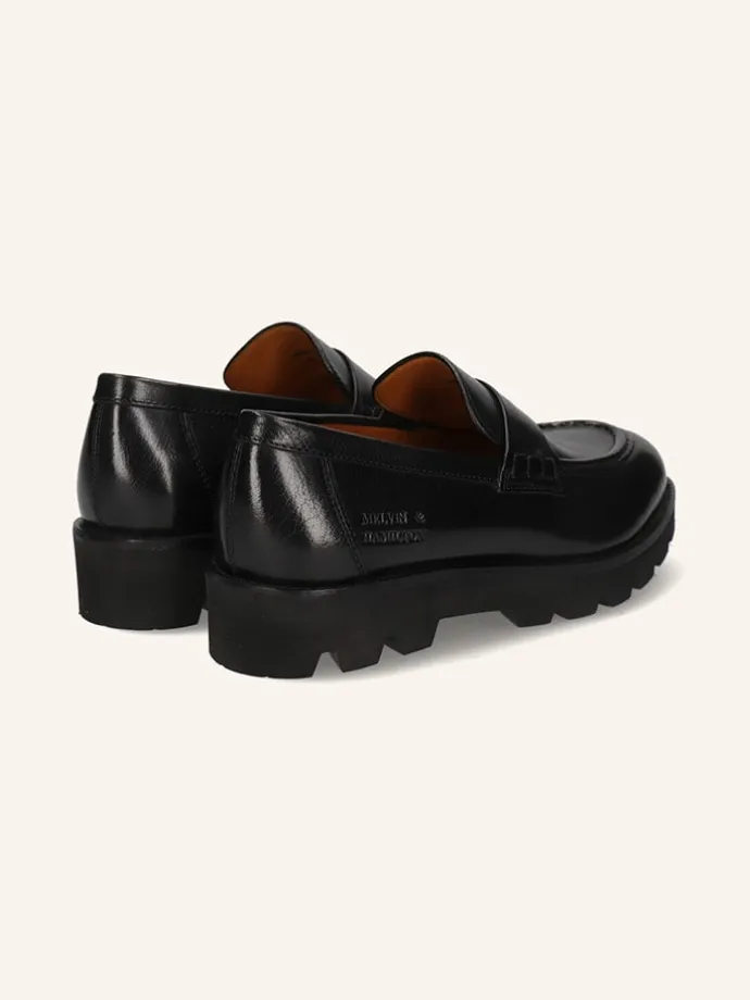 Leder-Mokassins "Jade 6" in Schwarz