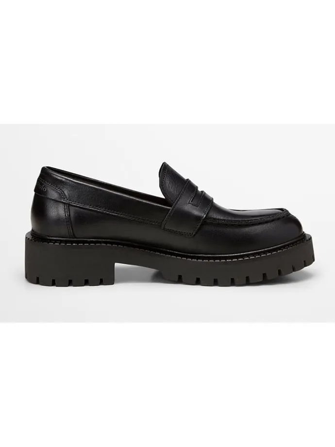 Leder-Mokassins "Phia" in Schwarz