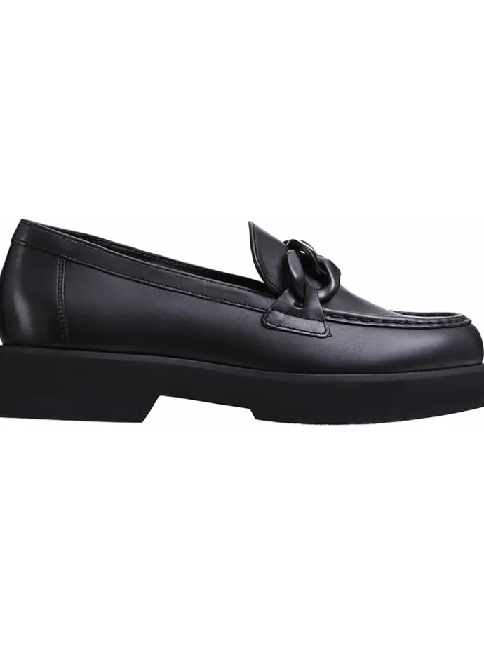 Leder-Mokassins "Stacy" in Schwarz