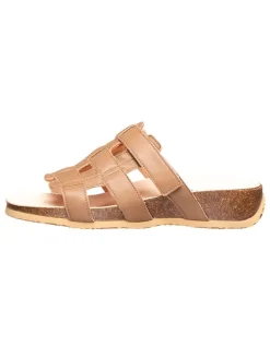 Leder-Pantoletten "Mizzi" in Beige