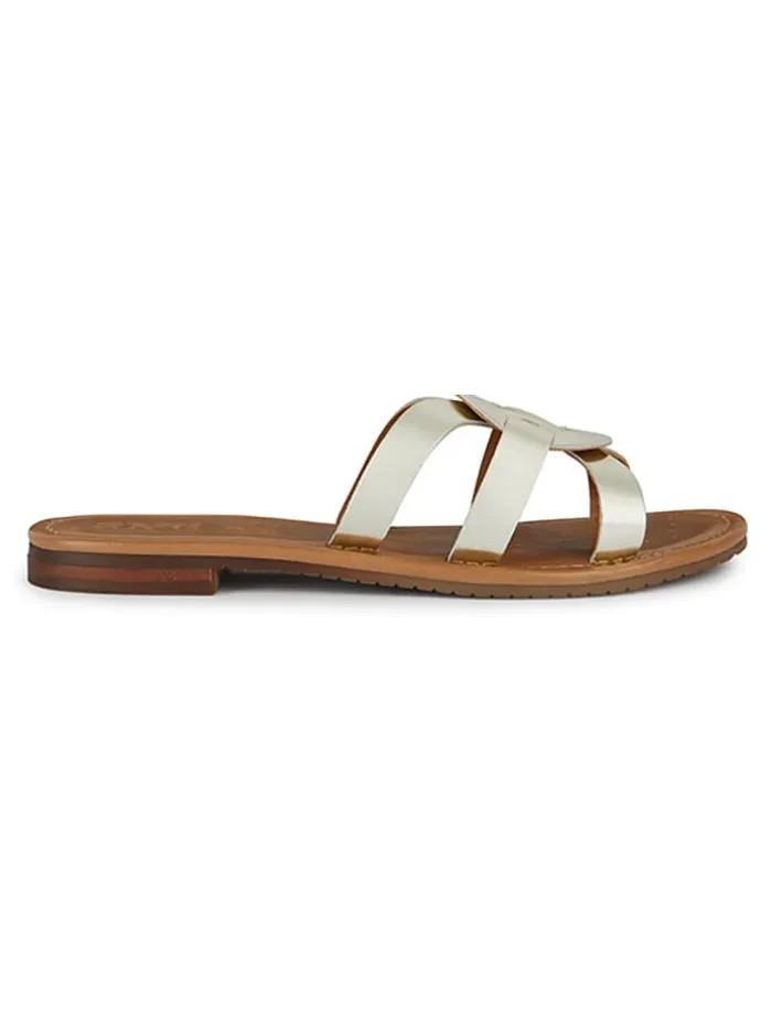 Leder-Pantoletten "Sozy" in Gold