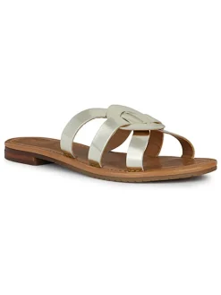 Leder-Pantoletten "Sozy" in Gold