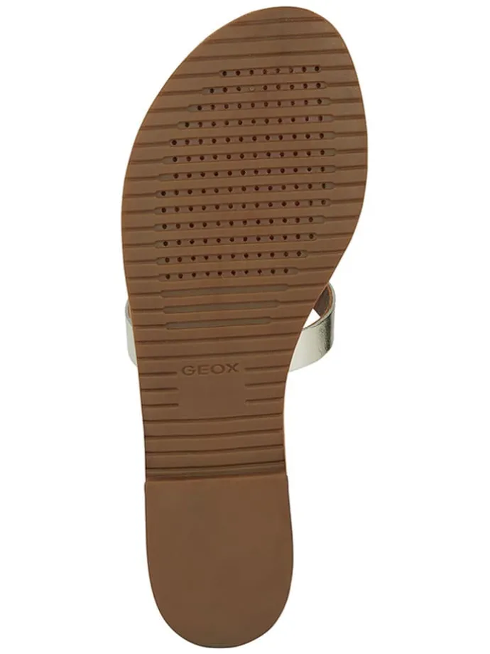 Leder-Pantoletten "Sozy" in Gold
