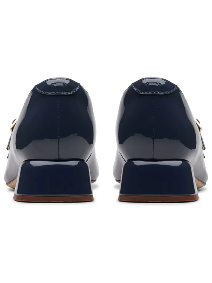 Leder-Pumps "Daiss 30 Shine" in Dunkelblau