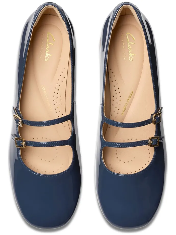 Leder-Pumps "Daiss 30 Shine" in Dunkelblau