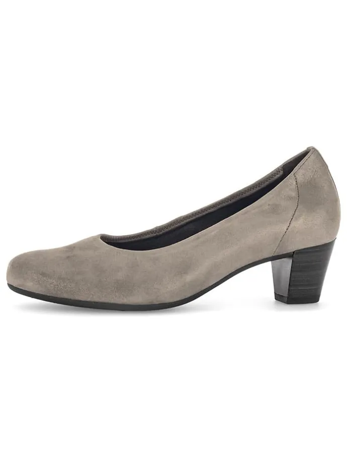 Leder-Pumps in Braun