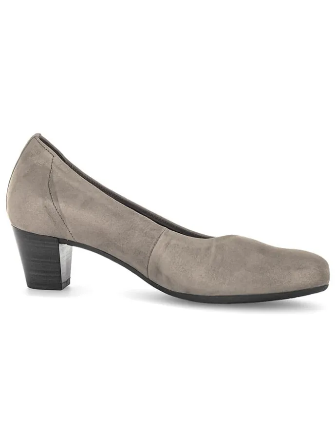 Leder-Pumps in Braun