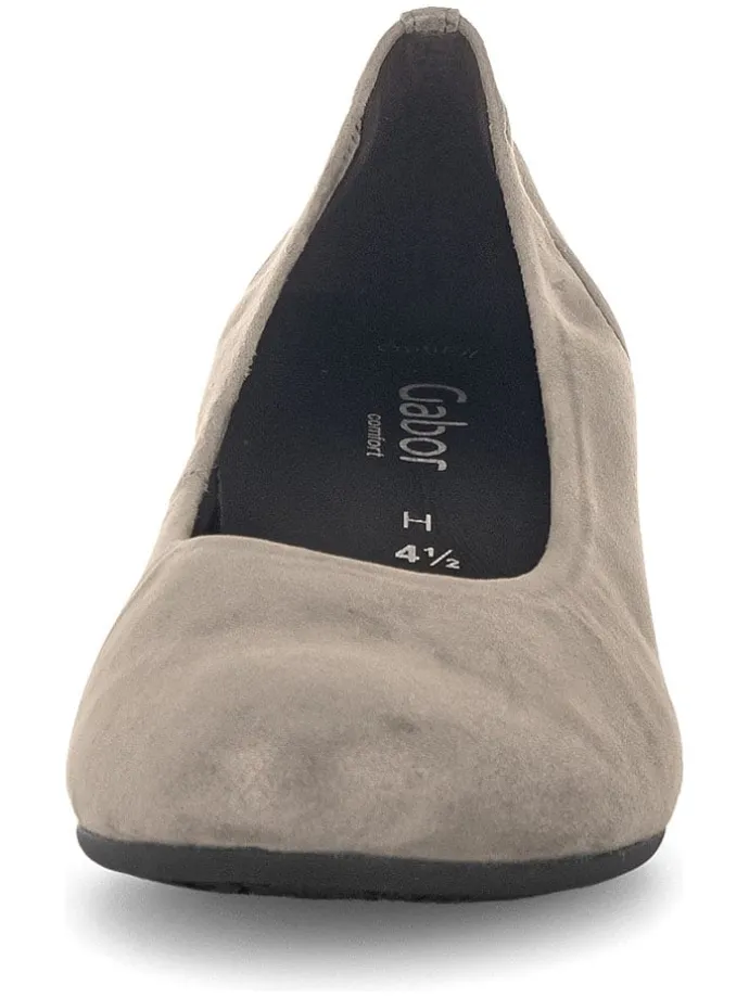 Leder-Pumps in Braun