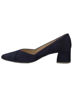 Leder-Pumps in Dunkelblau