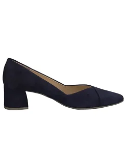 Leder-Pumps in Dunkelblau
