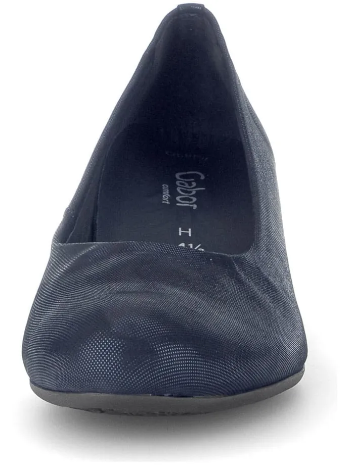 Leder-Pumps in Dunkelblau