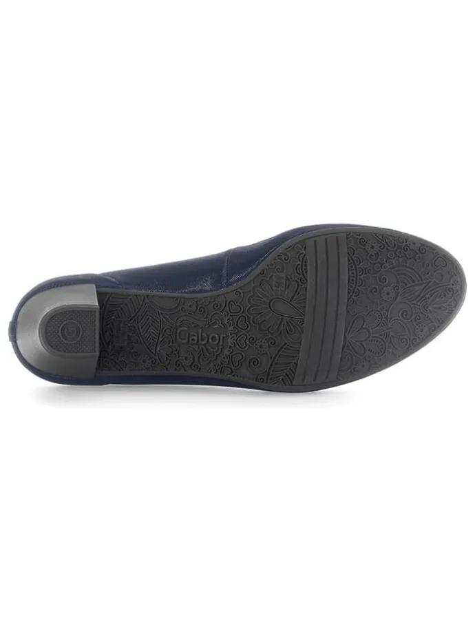 Leder-Pumps in Dunkelblau