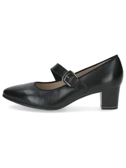 Leder-Pumps in Schwarz