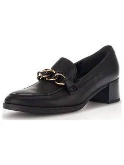 Leder-Pumps in Schwarz