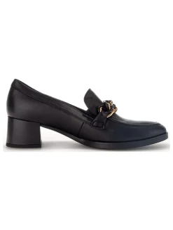 Leder-Pumps in Schwarz