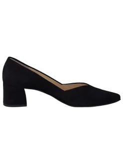 Leder-Pumps in Schwarz