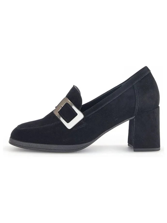 Leder-Pumps in Schwarz
