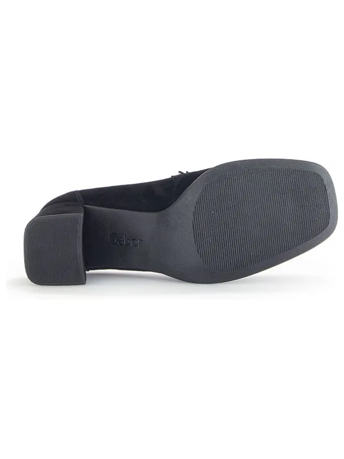 Leder-Pumps in Schwarz