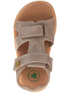 Leder-Sandalen in Beige