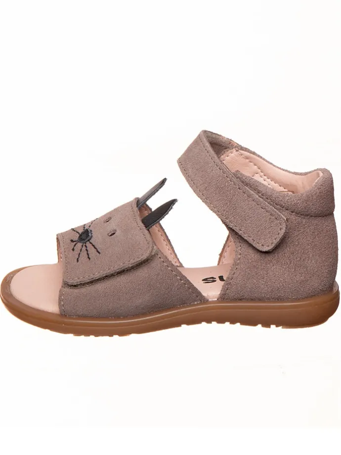 Leder-Sandalen in Braun
