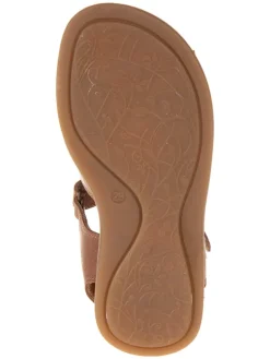 Leder-Sandalen in Braun
