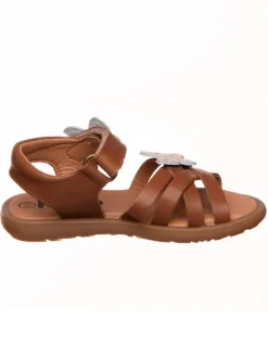 Leder-Sandalen in Braun