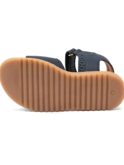 Leder-Sandalen in Dunkelblau