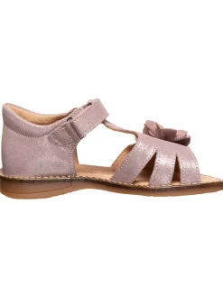 Leder-Sandalen in Rosa