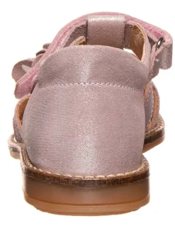 Leder-Sandalen in Rosa