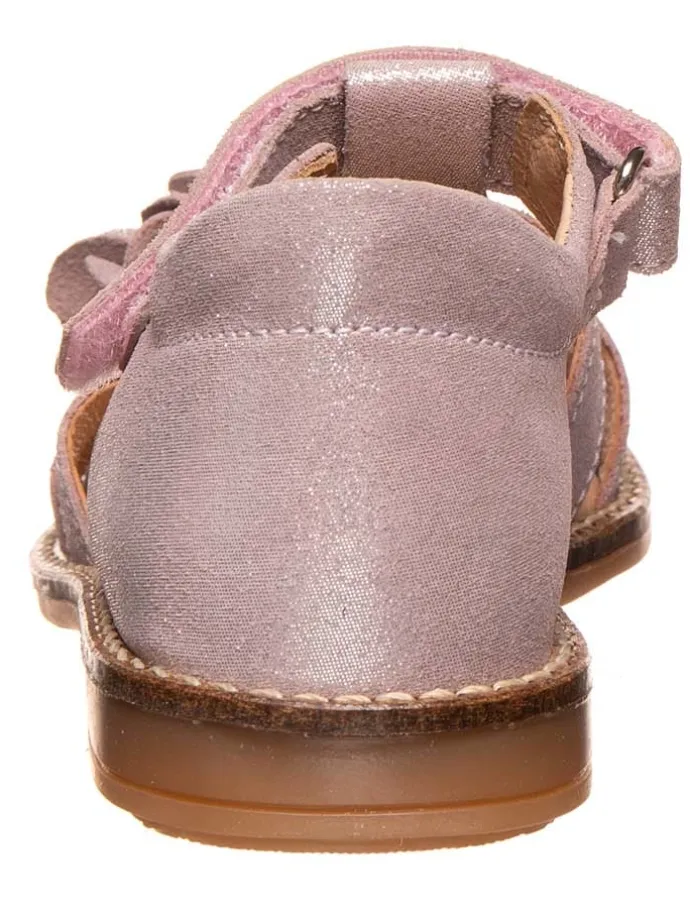 Leder-Sandalen in Rosa