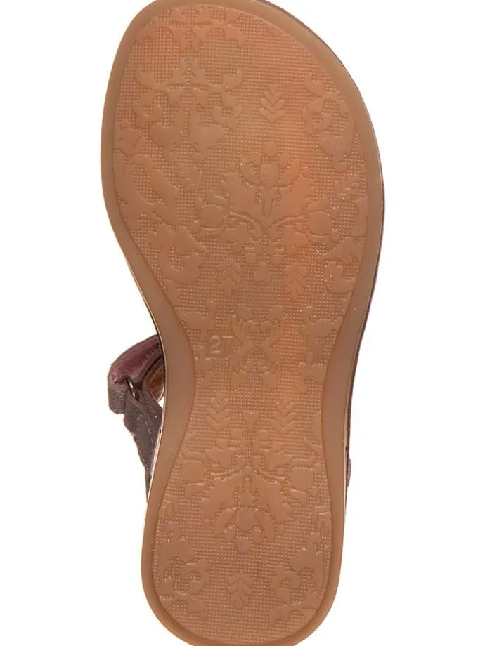 Leder-Sandalen in Rosa
