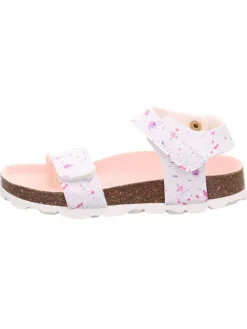 Leder-Sandalen in Weiß