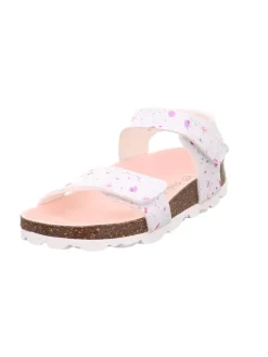 Leder-Sandalen in Weiß